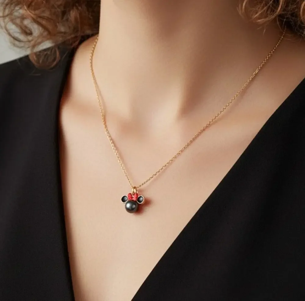 Kate Spade Minnie Mouse Mini Pendant Necklace Disney wbrue710 NWT